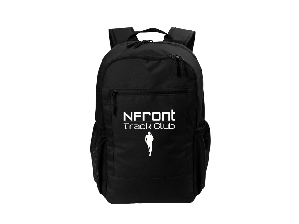 NFRONT Track Club Team Backpack with Athlete Name on Shoulder Strap
